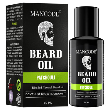 Mancode Beard Growth Oil for Men - 60ml More Beard Growth, With Patchouli Natural Oils including Vitamin E, Nourishment & Strengthening, No Harmful Chemicals